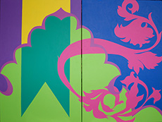 Valerie Gladwin Montgomery - 'Green Diptych': Click for a larger image of this painting