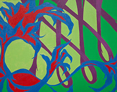 Valerie Gladwin Montgomery - 'Green Mavelot': Click for a larger image of this painting