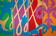 Click to view 'Courtly Abstractions' paintings series by Valerie Gladwin Montgomery